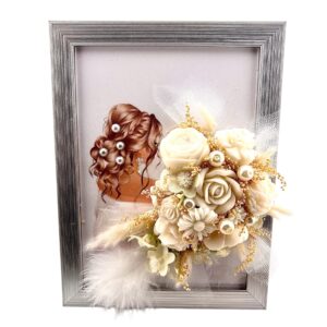 Cadre élégance d'un instant - création artisanale décorative en cire de soja - sans parfum