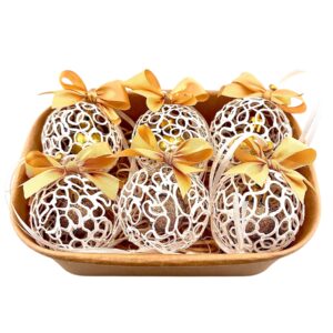 Lot de 6 boules de Noël artisanales - Collection 2025