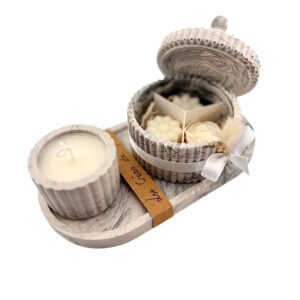 Composition " Elégance marbrée - Fleur de coton