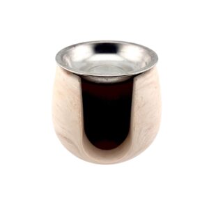 Brûleur à fondants parfumés en Jesmonite - effet marbré doux