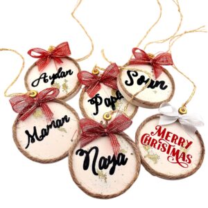 Boules de Noël personnalisées en Jesmonite - Lot de 6 décorations artisanales