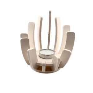 Bougeoir Jesmonite Fleur de Lumière