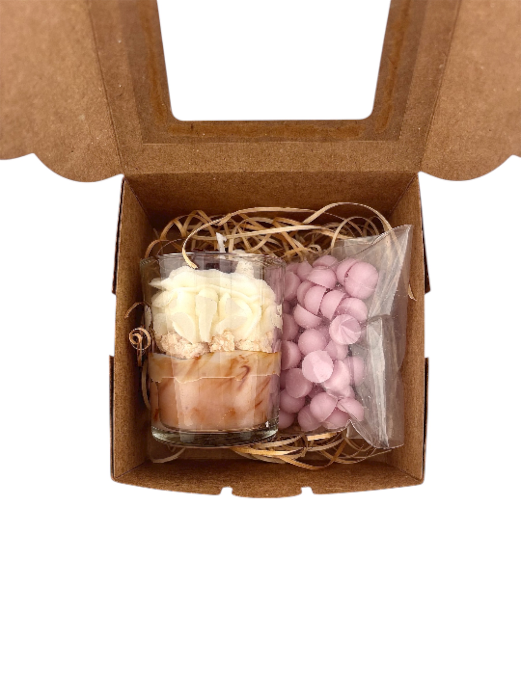 Box de Noël - Mini Bougie gourmande Christmas Pudding & Billes de fondants Fleur de coton – Image 2