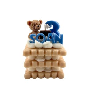 Bougie personnalisée en cire de soja - modèle biscuit anniversaire