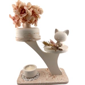 Méga-composition décorative en Jesmonite - tons nude & marbré