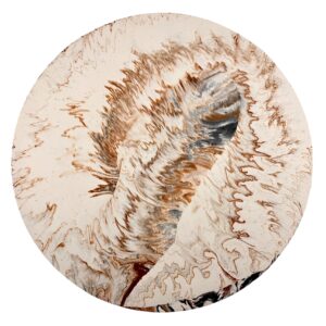 Grand plateau rond en jesmonite – 29 cm