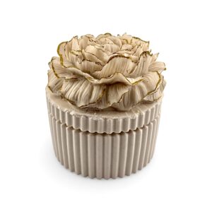 🌸 Boîte à bijoux fleur en jesmonite