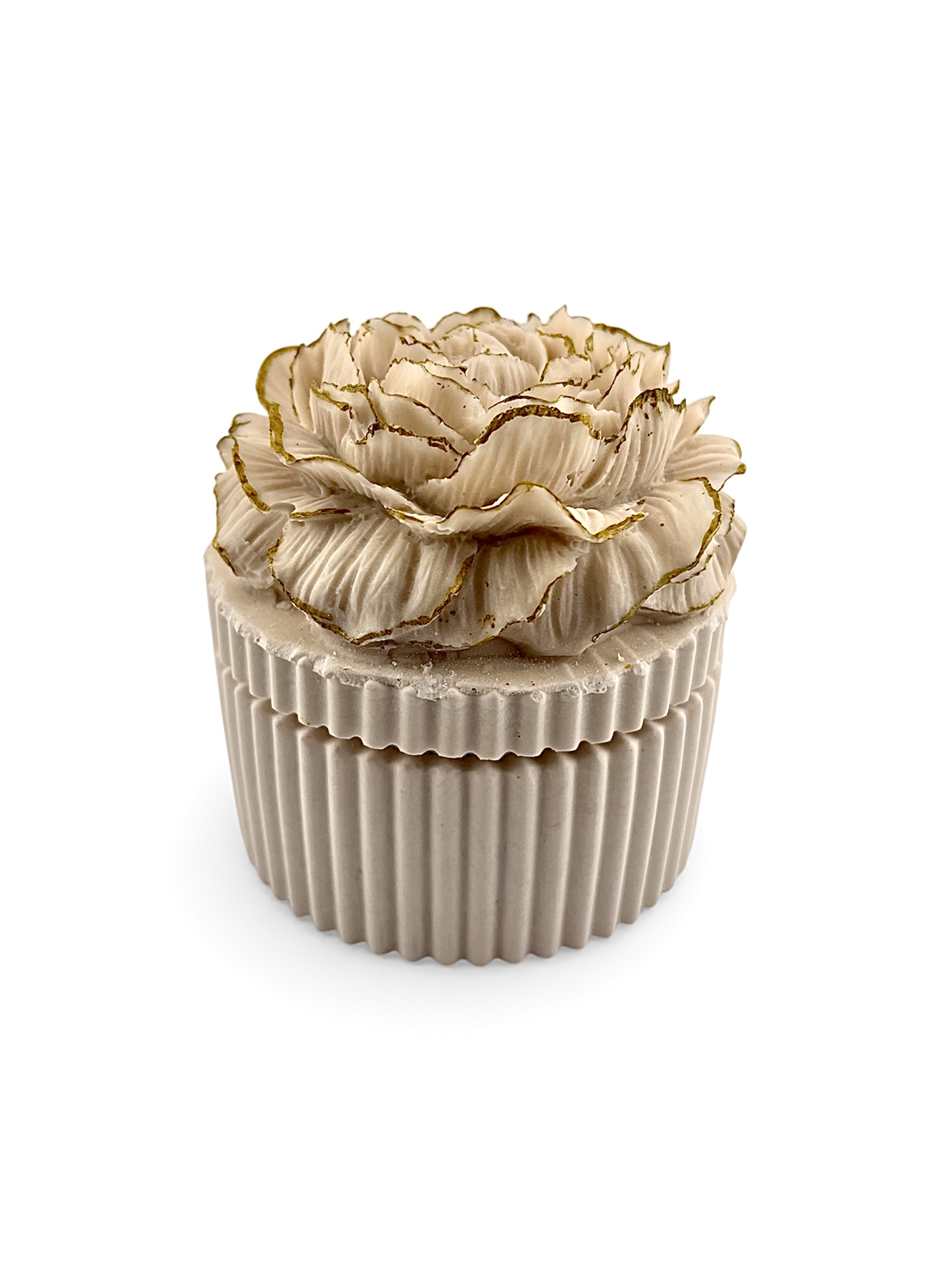 🌸 Boîte à bijoux fleur en jesmonite