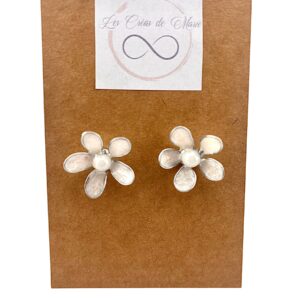 Boucles d’oreilles fleurs en résine UV – faites main