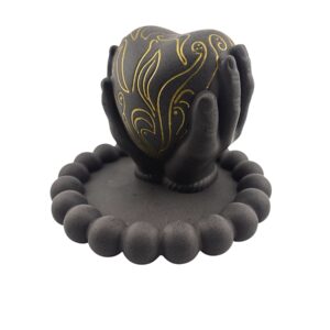 Plateau décoratif « Cœur protégé » – en jesmonite