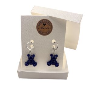🐻 Boucles d’oreilles ourson – Résine époxy
