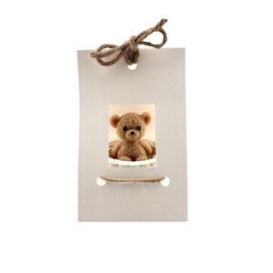 🎁 Écrin cadeau avec ourson en cire – Personnalisable