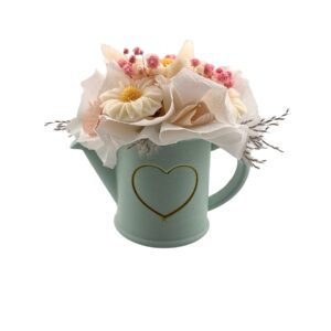 Arrosoir décoratif en Jesmonite – fondants parfumés fleur de coton