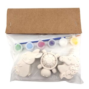 Kit créatif à peindre en Jesmonite – Animaux 🐰🐢🦄