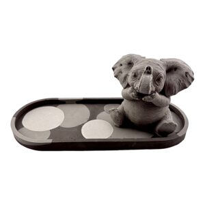 Plateau vide-poche « Éléphant » – Collection Noire (Modèle unique)