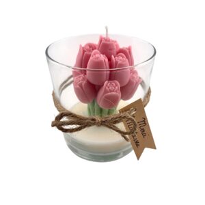Bougie Bouquet de Tulipes – Merci Maîtresse