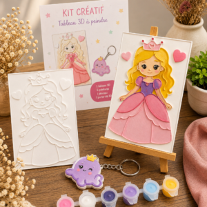🎨 Kit créatif – Tableau 3D à peindre
