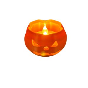 🎃 Bougeoir Citrouille Halloween – Bougie LED incluse